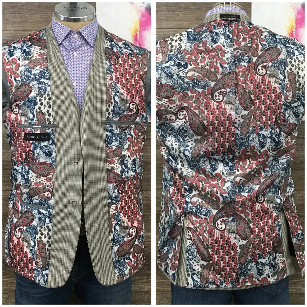 Van Heusen‎ Mens Blazer Sport Coat Two Button Casual Jacket Size 40R Suits